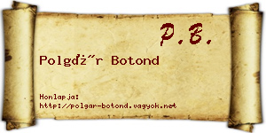 Polgár Botond névjegykártya